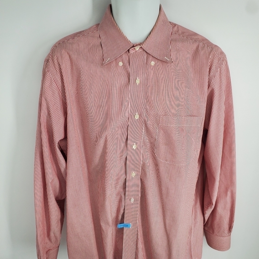 Brooks Brothers 346 Original Polo Striped Button Down Shirt Men Size 16.5 4/5 - Picture 8 of 9